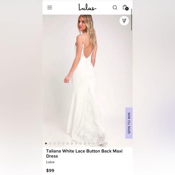 Lulus Taliana White Lace Button Back Maxi Dress - Picture 3 of 3